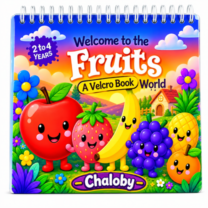 Fruits & Fun – Interactive Velcro Activity Book