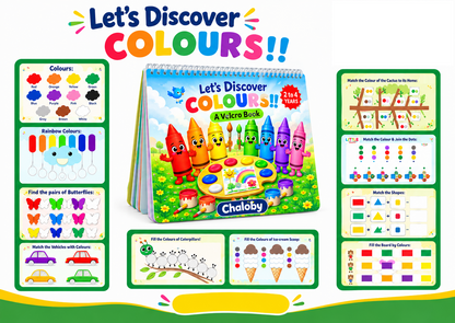 Let's Discover Colours! – Velcro Learning Book for Kids (2–4 Years)